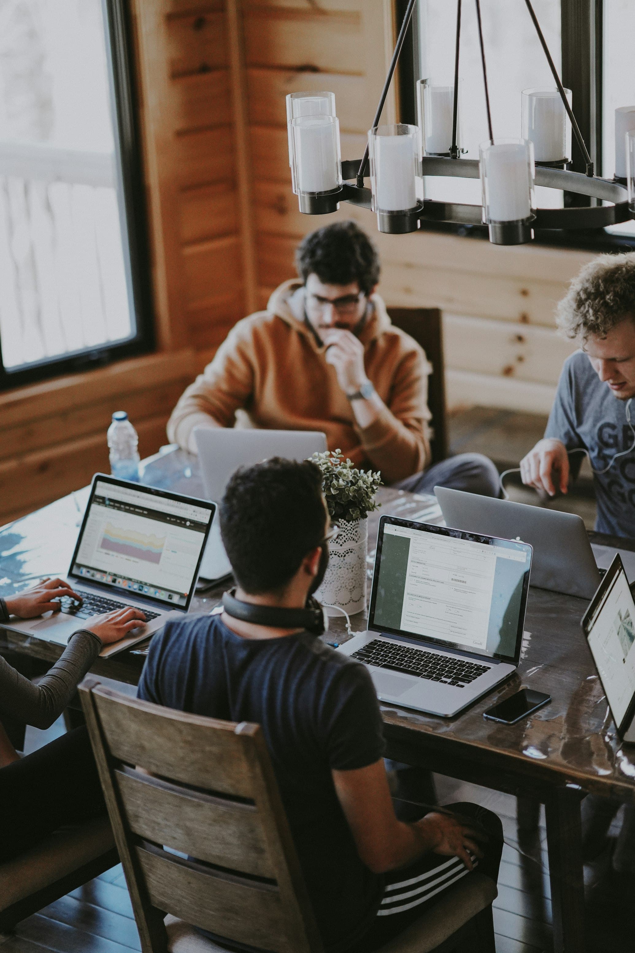 Modern team collaborating in a workspace